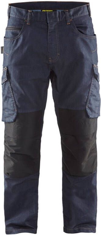 Blåkläder Service werkbroek denim 14971141 | Marineblauw Zwart | 7330509554777