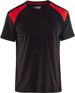 Blåkläder Blaklader T-shirt bi-colour 3379-9956 zwart rood mt XXL