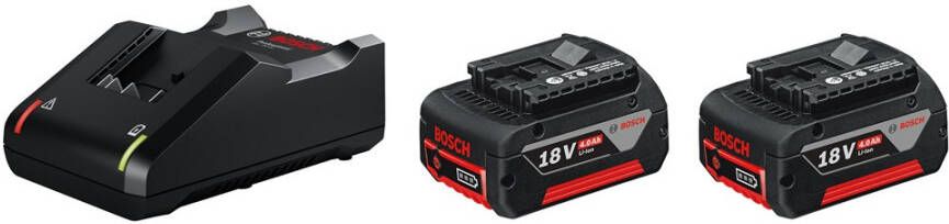 Bosch Blauw Starterset 18V met 2 accu&apos;s 18V 4.0Ah + Lader GAL 18 V-40 1600A019S0