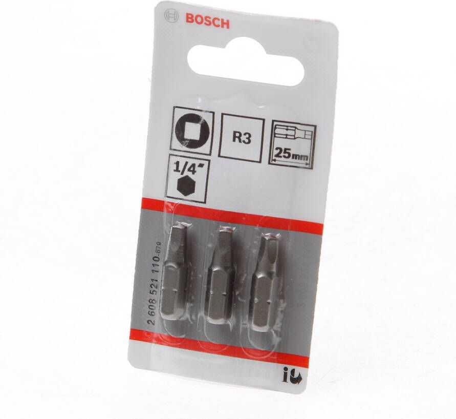 Bosch Accessoires 3X Bit Extra-Hard 4Kant 1 4" 25 2608521110
