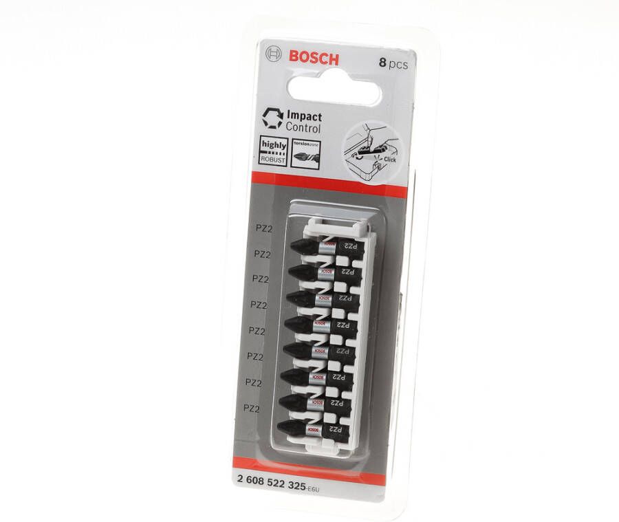 Bosch Accessoires Schroefbit Impact Control PZ2 25 mm 8x 2608522325