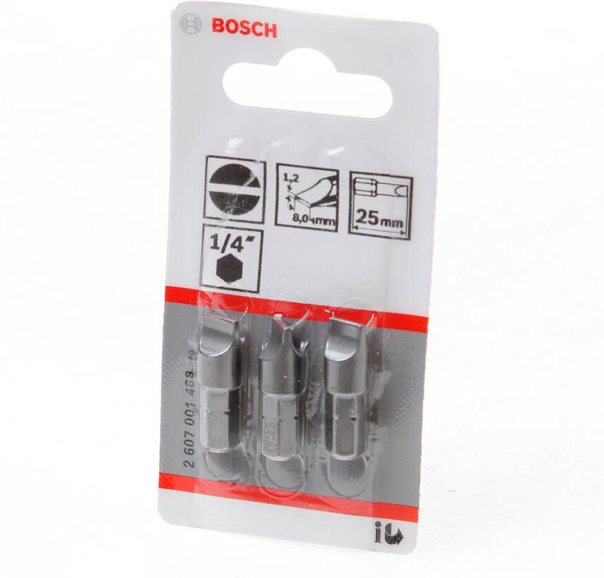 Bosch Accessoires Bit extra-hard S 1 2x8 0 25 mm 3st 2607001468