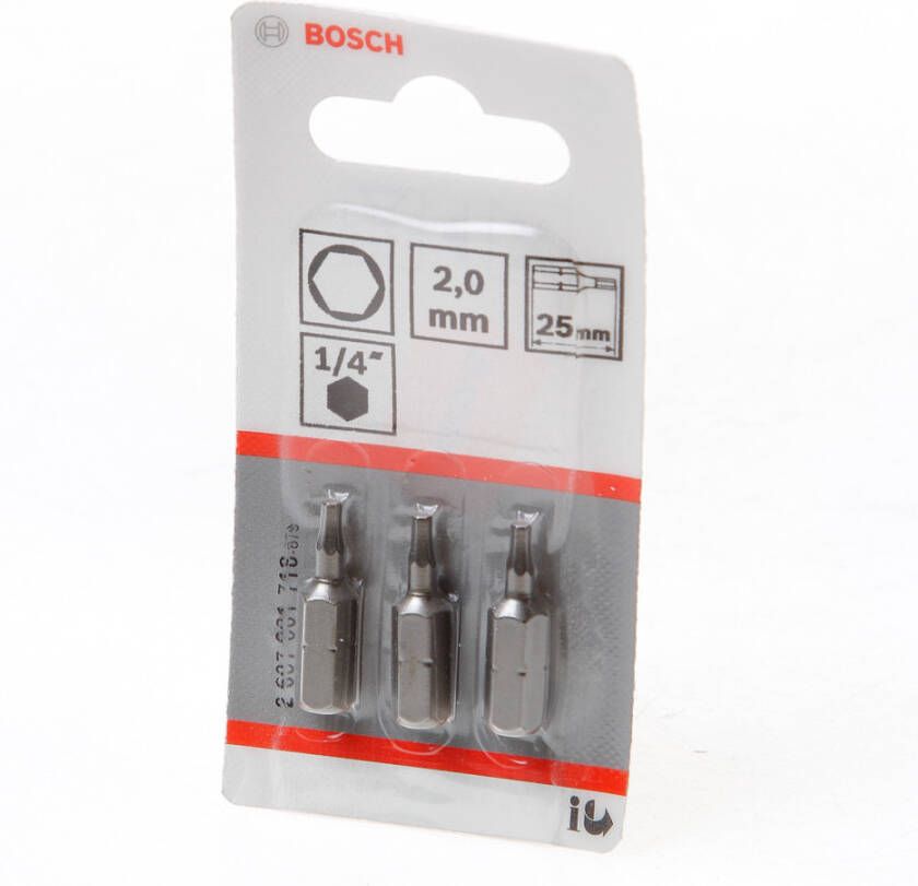 Bosch Accessoires Bit extra-hard HEX 2 25 mm 3st 2607001718