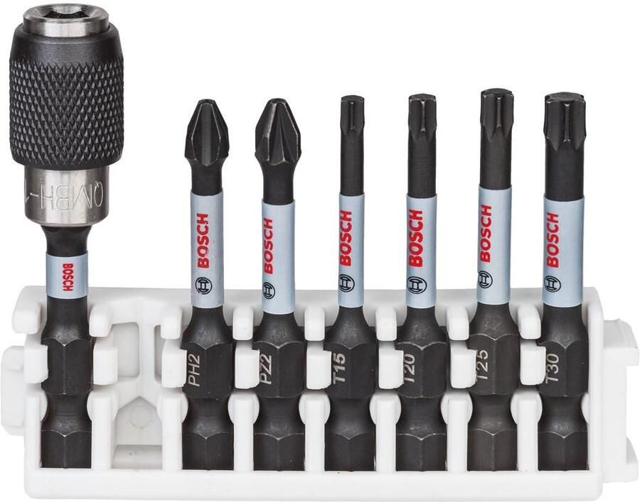 Bosch Accessoires Schroefbit Impact Control 50 mm PH2 PZ2 T15 T20 T25 T30 7x 2608522327