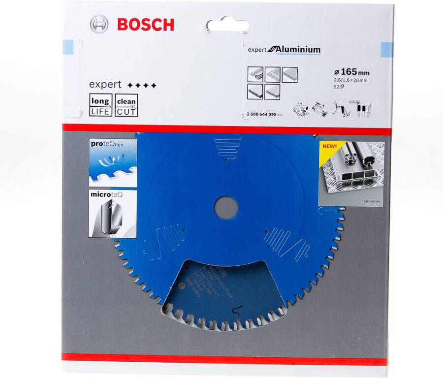 Bosch Accessoires Cirkelzaagblad Expert for Aluminium 165x20x2.2 1.6x52T 2608644095