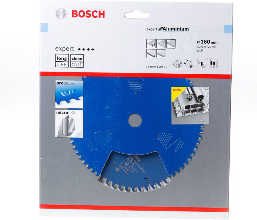 Bosch Accessoires Cirkelzaagblad Expert for Aluminium 160x20x2.2 1.6x52T 2608644094