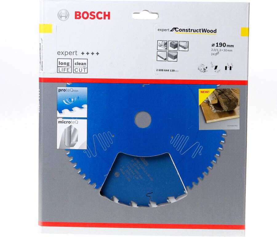 Bosch Cirkelzaagbl.Constr.Wood 190x30x2 0 24T