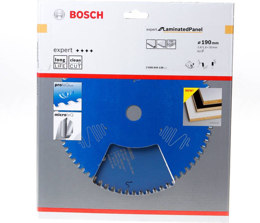 Bosch Accessoires Cirkelzaagblad Expert for Laminated Panel 190X30X2.6 1.6X60 2608644130