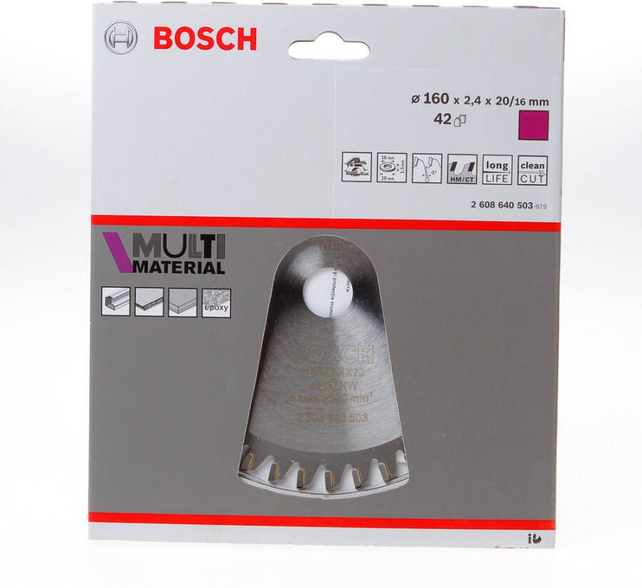 Bosch Cirkelzaagblad Multi Material 160 x 20 16 x 2 4 mm 42 1st