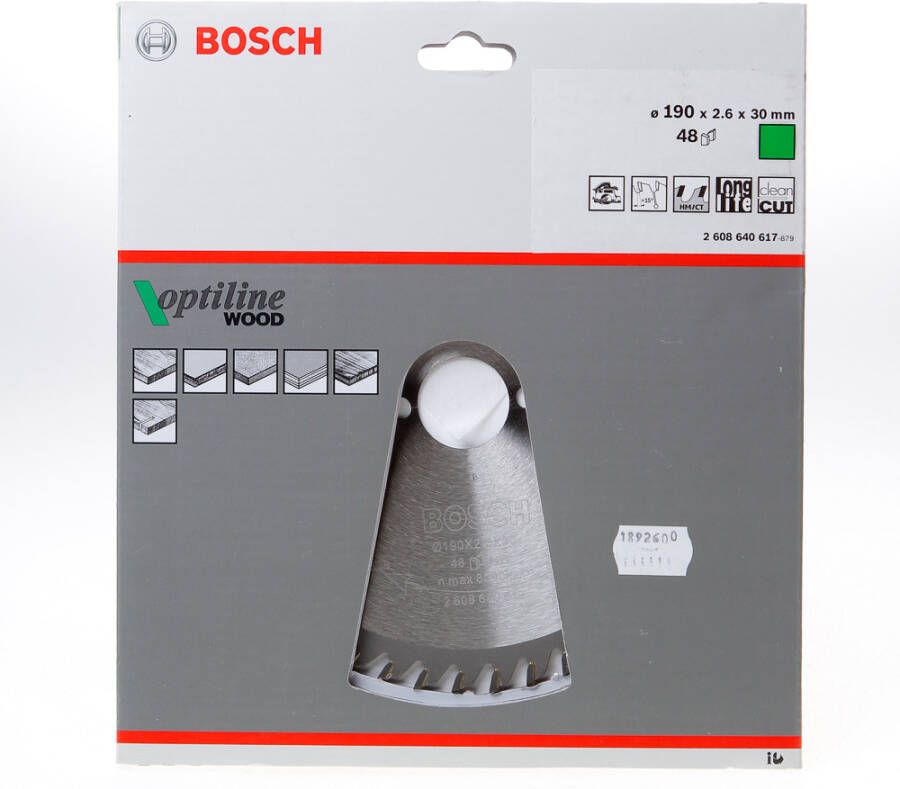 Bosch Cirkelzaagbl.opt. 190x30 48t
