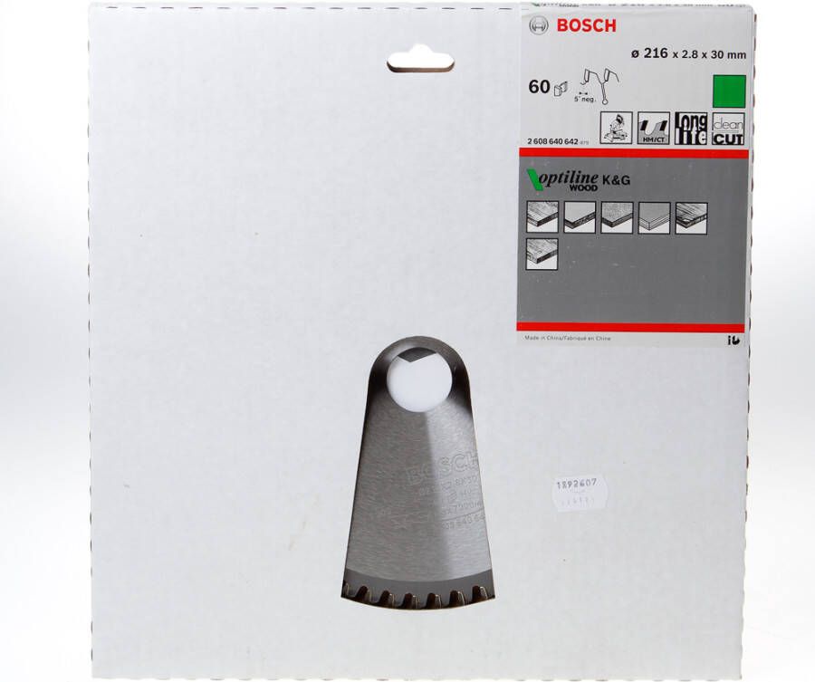 Bosch Accessoires Cirkelzaagblad Optiline Wood 216x30x60 | 2608640642