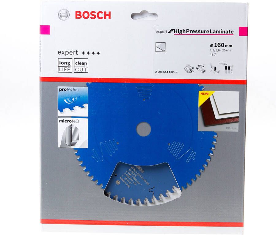 Bosch Accessoires Cirkelzaagblad Expert for High Pressure Laminate 160x20x2.2 1.6x48T 2608644132