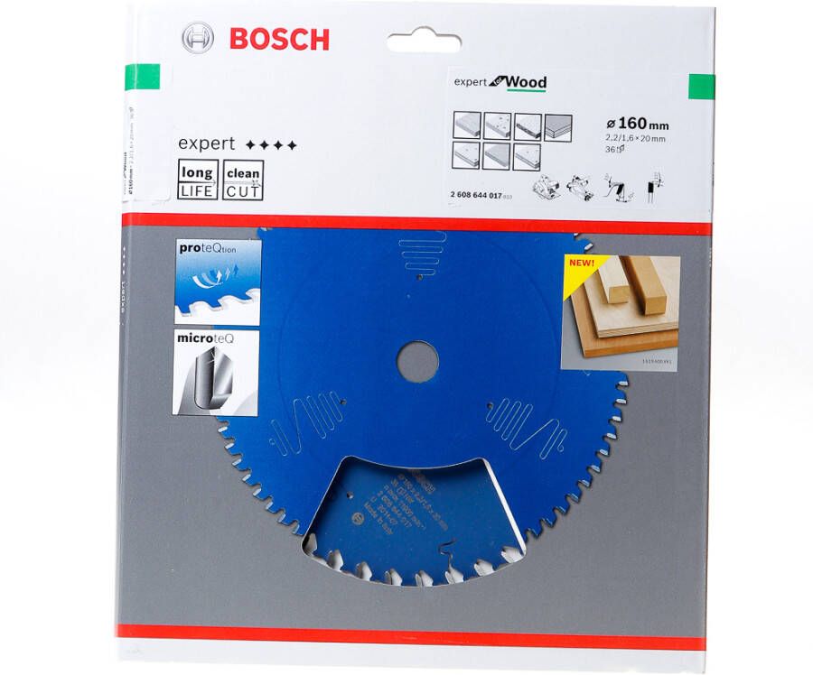 Bosch Accessoires Cirkelzaagblad Expert for Wood 160x20x2.2 1.6x36T 2608644017
