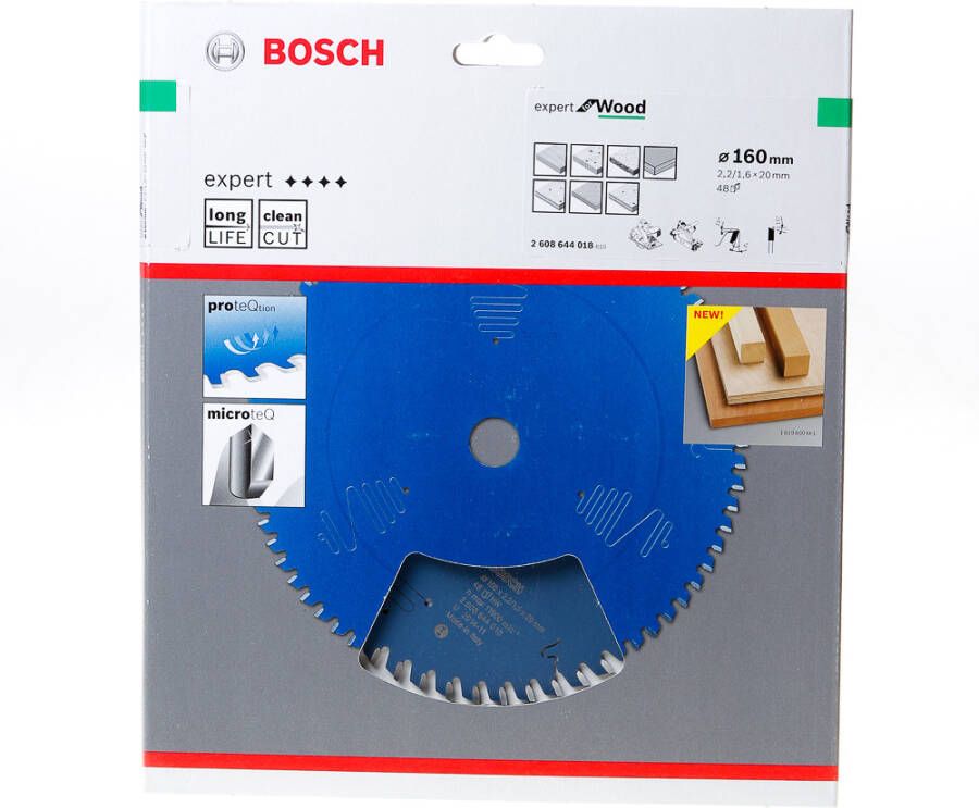 Bosch Accessoires Cirkelzaagblad expert for Wood 160x20x2.2 1.6x48T 2608644018