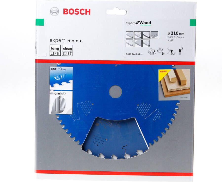 Bosch Accessoires Cirkelzaagblad expert for Wood 210x30x2.8 1.8x30 T 2608644058