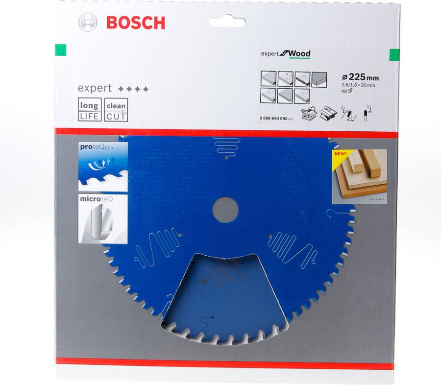 Bosch Accessoires Cirkelzaagblad expert for Wood 225x30x2.6 1.6x48 T 2608644090