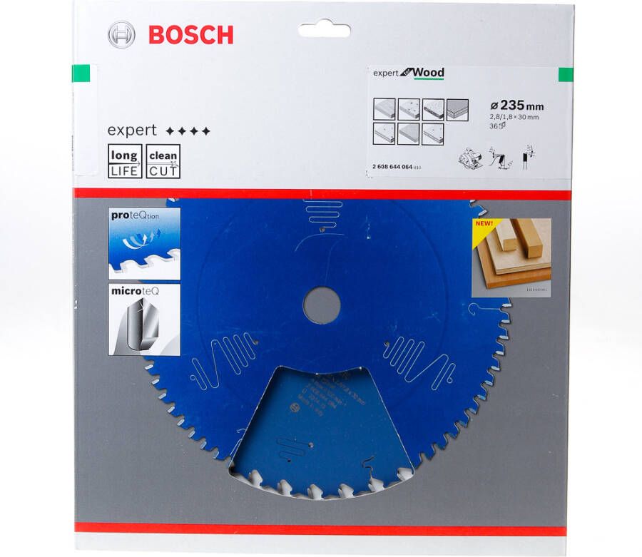 Bosch Accessoires Cirkelzaagblad expert for Wood 235x30x2.8 1.8x36 T 2608644064