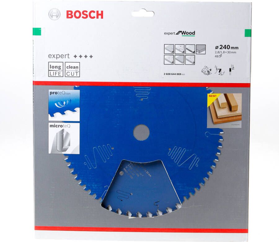 Bosch Accessoires Cirkelzaagblad expert for Wood 240x30x2.8 1.8x48 T 2608644069