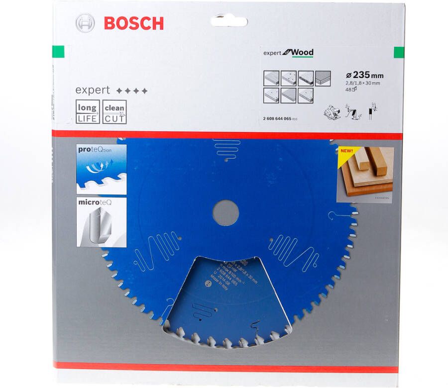 Bosch Accessoires Cirkelzaagblad expert for Wood 235x30x2.8 1.8x48 T 2608644065