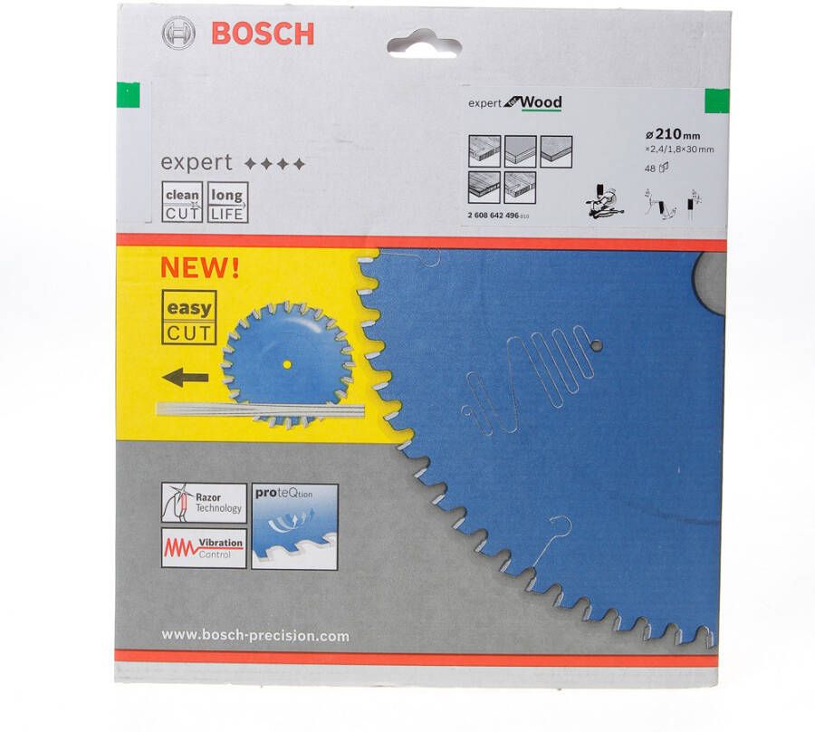 Bosch Accessoires Cirkelzaagblad expert for Wood 210x30x2.4 1.8x48 T 2608642496