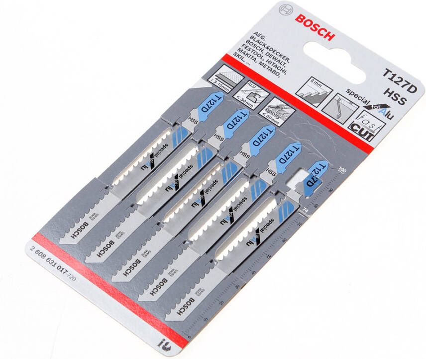 Bosch Accessoires 5x Special voor aluminium decoupeerzaagblad T127D 2608631017