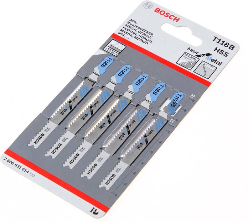 Bosch Accessoires Decoupeerzaagblad T 118 B Basic for Metal 5st 2608631014