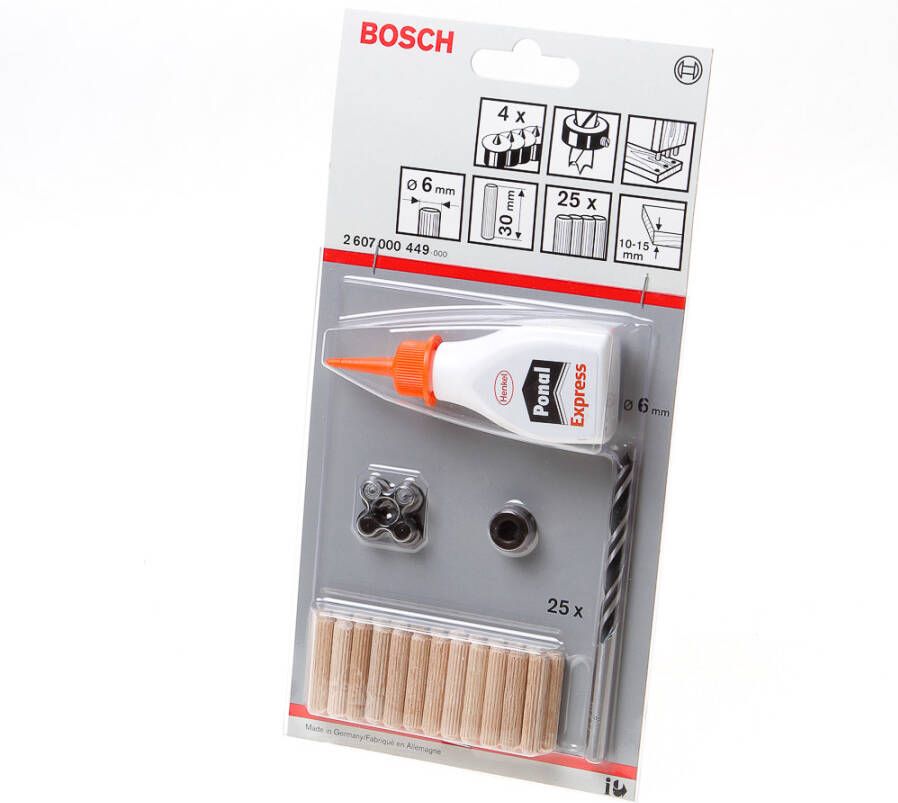 Bosch Accessoires 32-delige houtdeuvelset 6 mm 30 mm 32st 2607000449