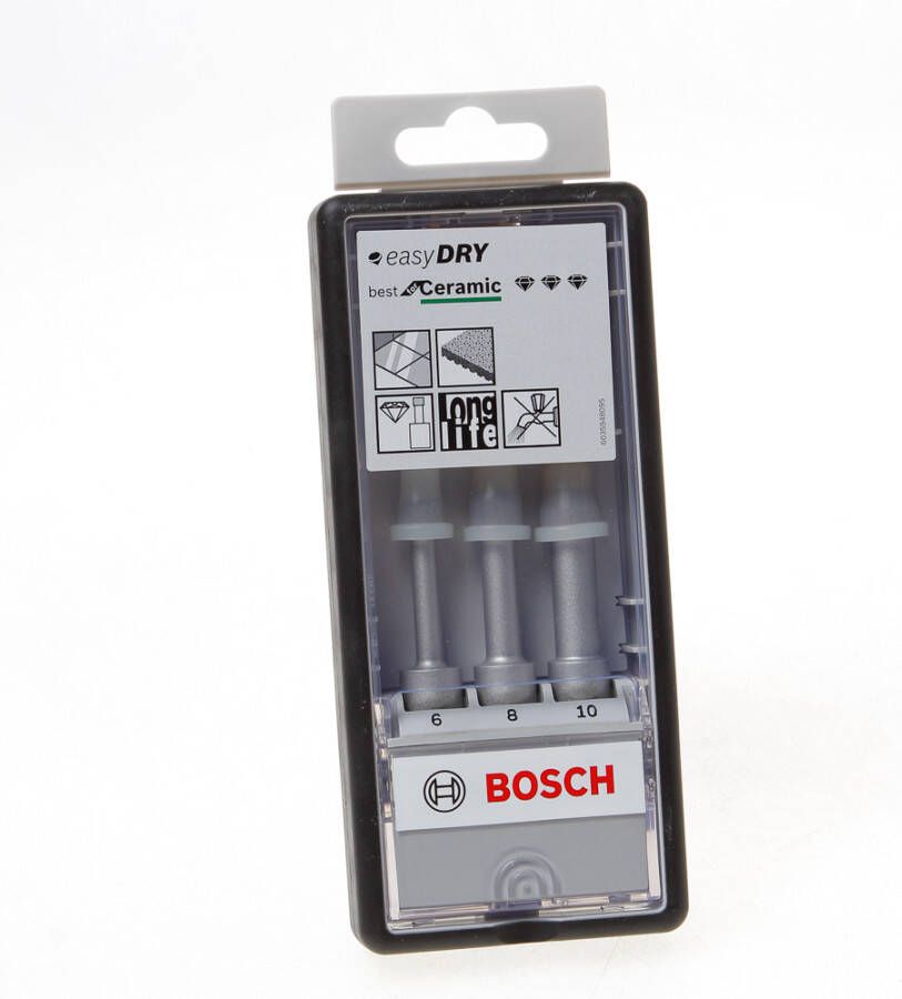 Bosch Accessoires 3-delige Robust Line set diamantboren voor droog boren Easy Dry Best for Ceramic 6 0; 8 0; 10 0 mm 3st 2608587145