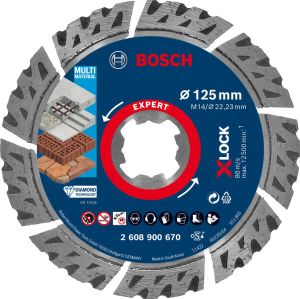 Bosch Accessoires Expert MultiMaterial X-LOCK diamantdoorslijpschijf 125 x 22 23 x 2 4 x 12 mm 1 stuk(s) 2608900670