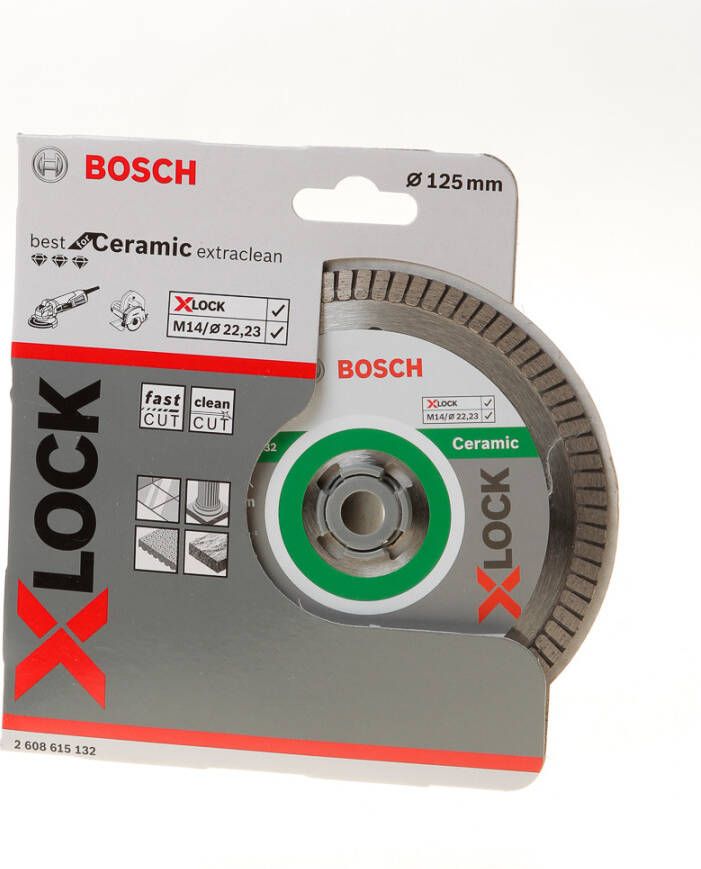 Bosch Accessoires X-LOCK Diamantschijf Best for Ceramic Extraclean Turbo 125 x 22 23 x 1 4 x 7 mm 1 stuk(s) 2608615132