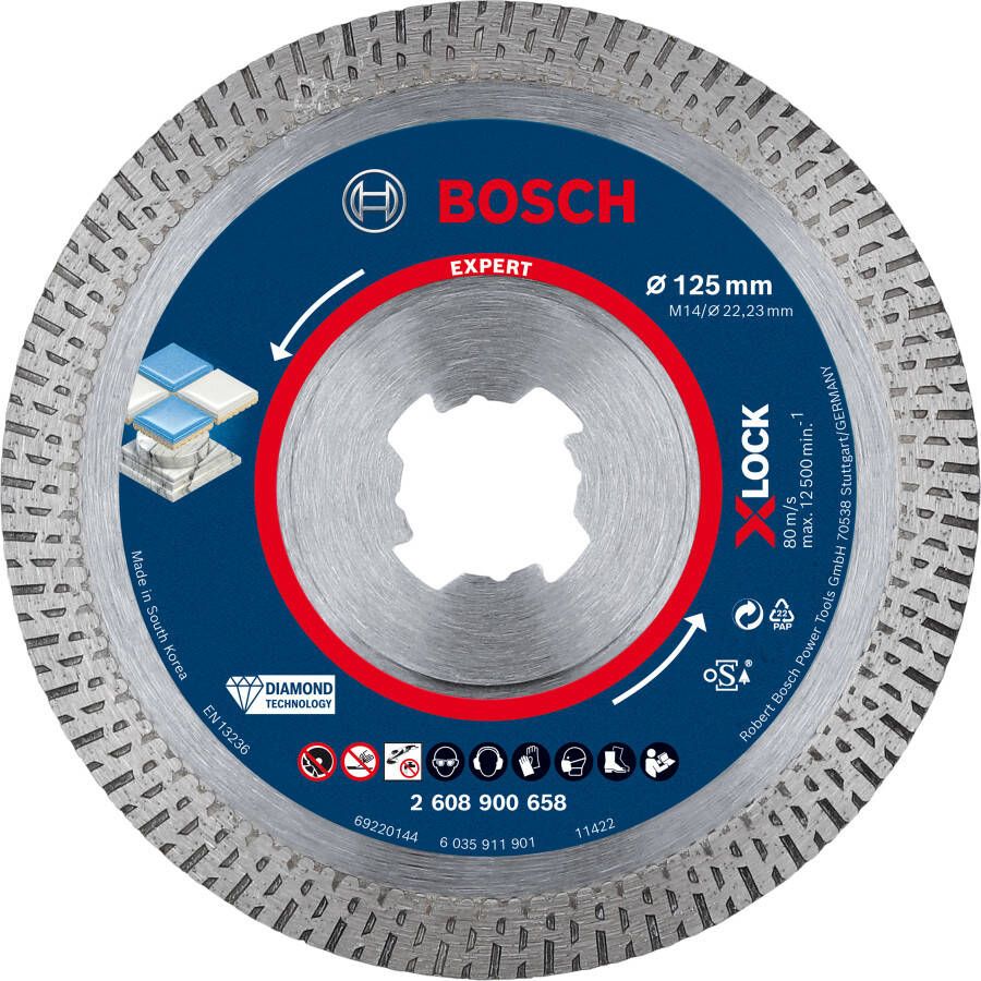 Bosch Accessoires Expert HardCeramic X-LOCK diamantdoorslijpschijf 125 x 22 23 x 1 6 x 10 mm 1 stuk(s) 2608900658