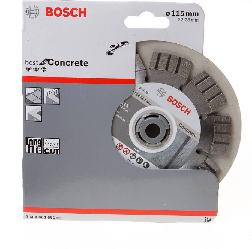 Bosch Accessoires Diamantdoorslijpschijf Best for Concrete 115 x 22 23 x 2 x 12 mm 1st 2608602651