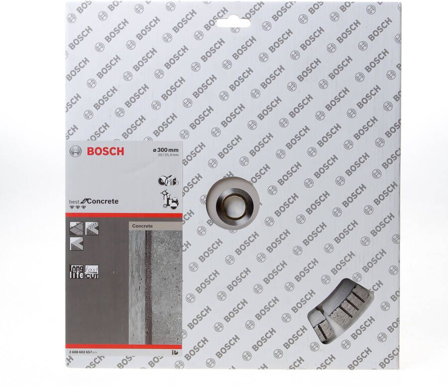 Bosch Accessoires Diamantdoorslijpschijf Best for Concrete 300 x 20 00+25 40 x 2 8 x 15 mm 1st 2608602657