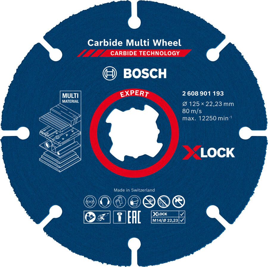 Bosch Accessoires Expert Carbide Multi Wheel X-LOCK doorslijpschijf 125 mm 1 mm 22 23 mm 1 stuk(s) 2608901193