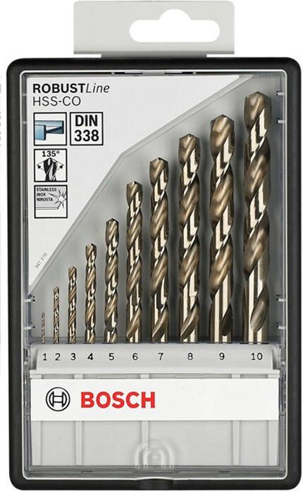 Bosch Accessoires 10-delige HSS metaalboren set | Robustline | 2607019925