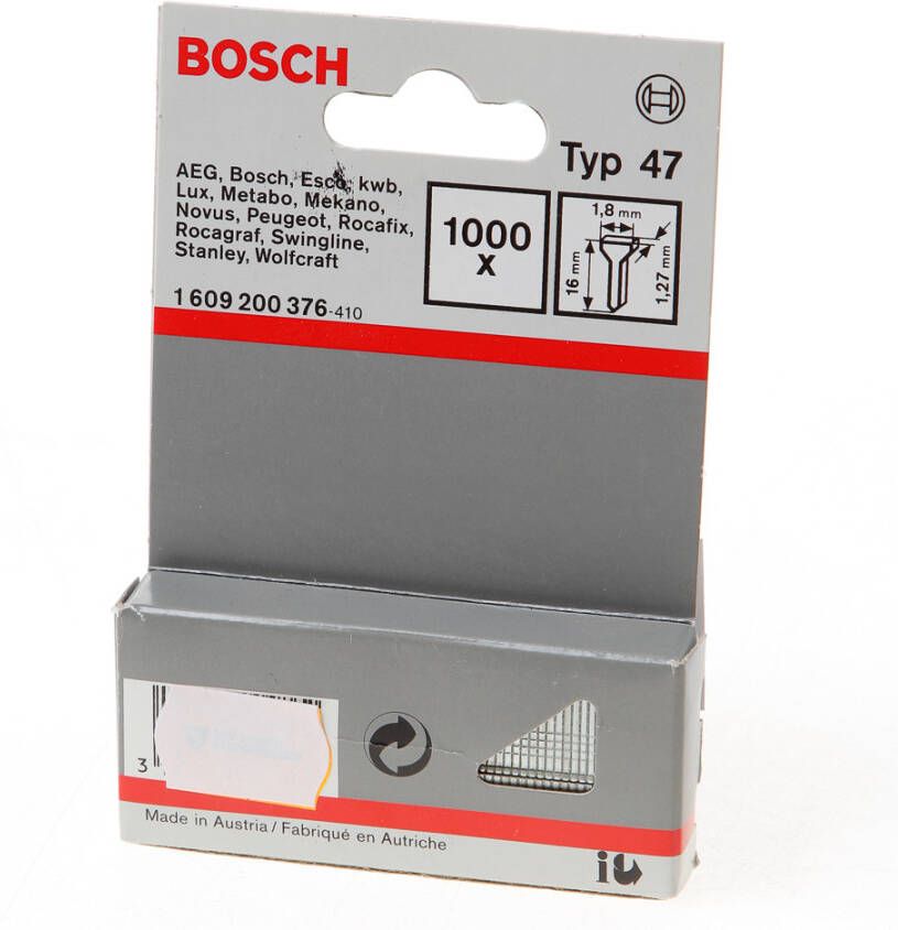 Bosch Accessoires Nagel type 47 1 8 x 1 27 x 16 mm 1000st 1609200376