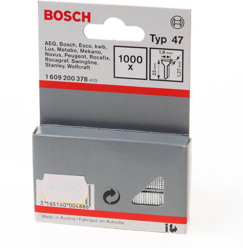 Bosch Accessoires Nagel type 47 1 8 x 1 27 x 23 mm 1000st 1609200378