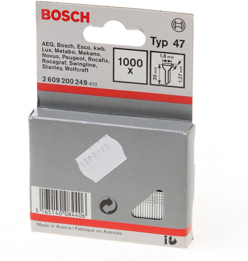 Bosch Accessoires Nagel type 47 1 8 x 1 27 x 30 mm 1000st 2609200249