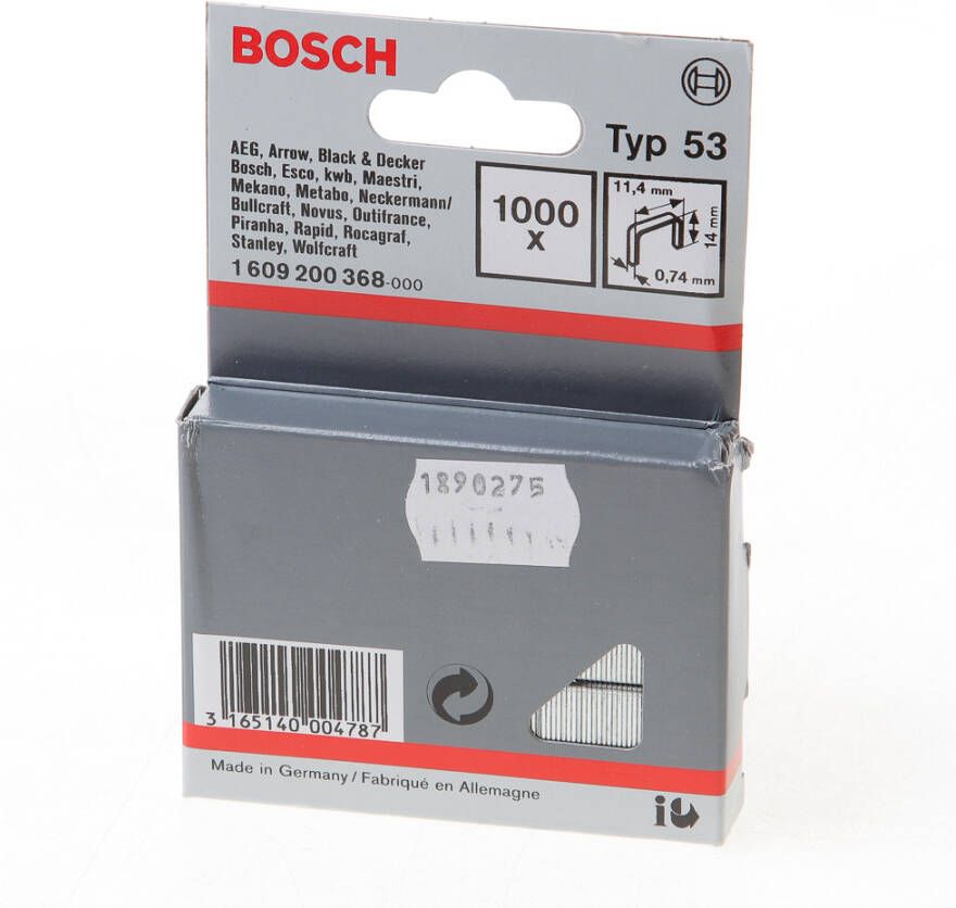 Bosch Accessoires Niet met fijne draad type 53 11 4 x 0 74 x 14 mm 1000st 1609200368