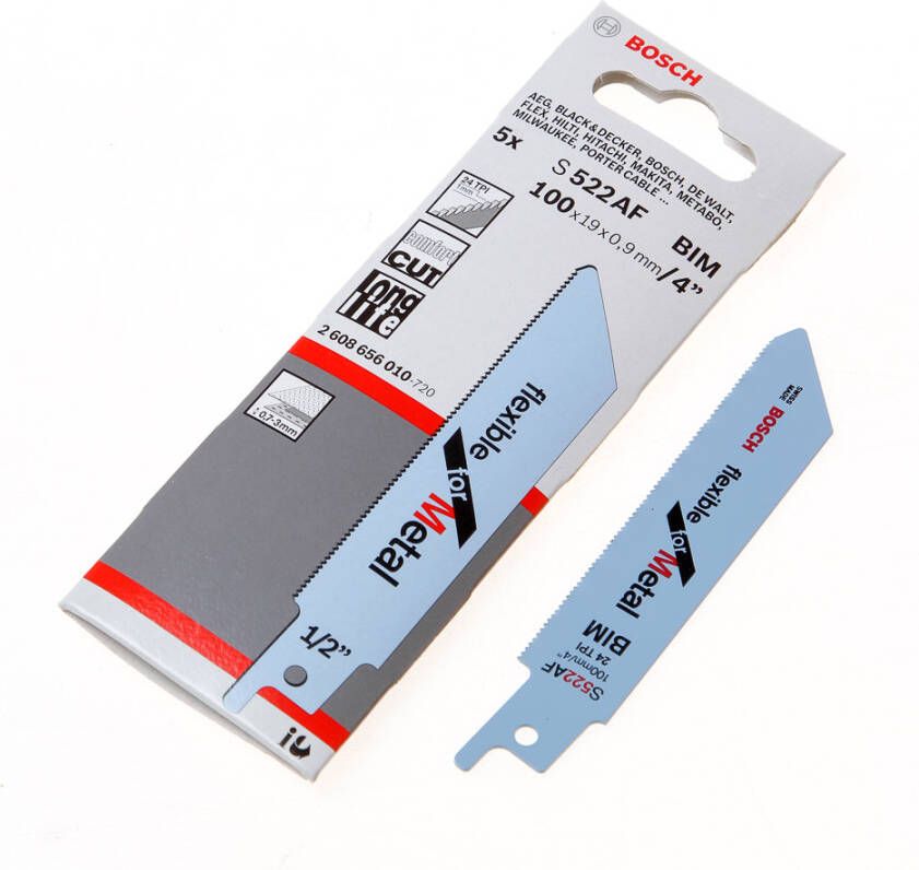 Bosch Accessoires Reciprozaagblad S 522 EF Flexible for Metal 5st 2608656012