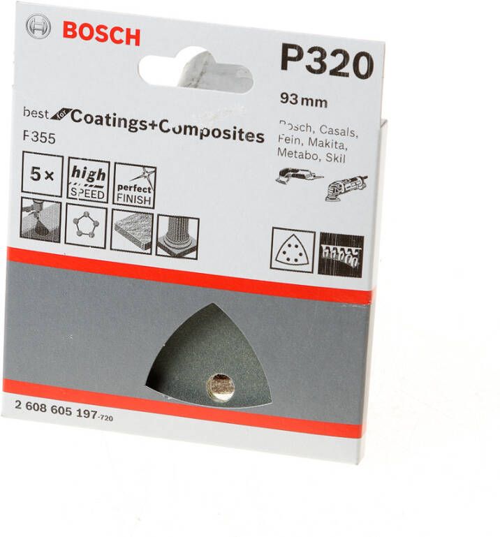 Bosch Accessoires 5x Delta F355 Best for Coatings+Composite 6 320 2608605197