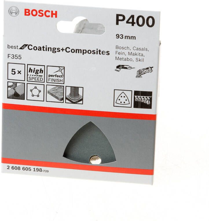 Bosch Accessoires Schuurblad 93mm 5 stuks k400 2608605198