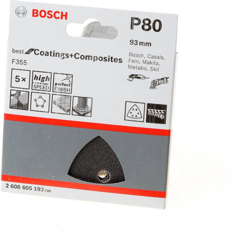 Bosch Accessoires 5x Delta F355 Best for Coatings+Composite 6 80 2608605192