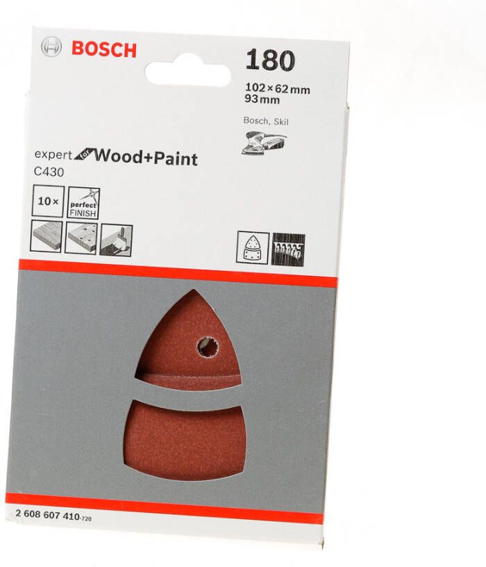 Bosch Schuurbladset 102x62 93mm k180(10)