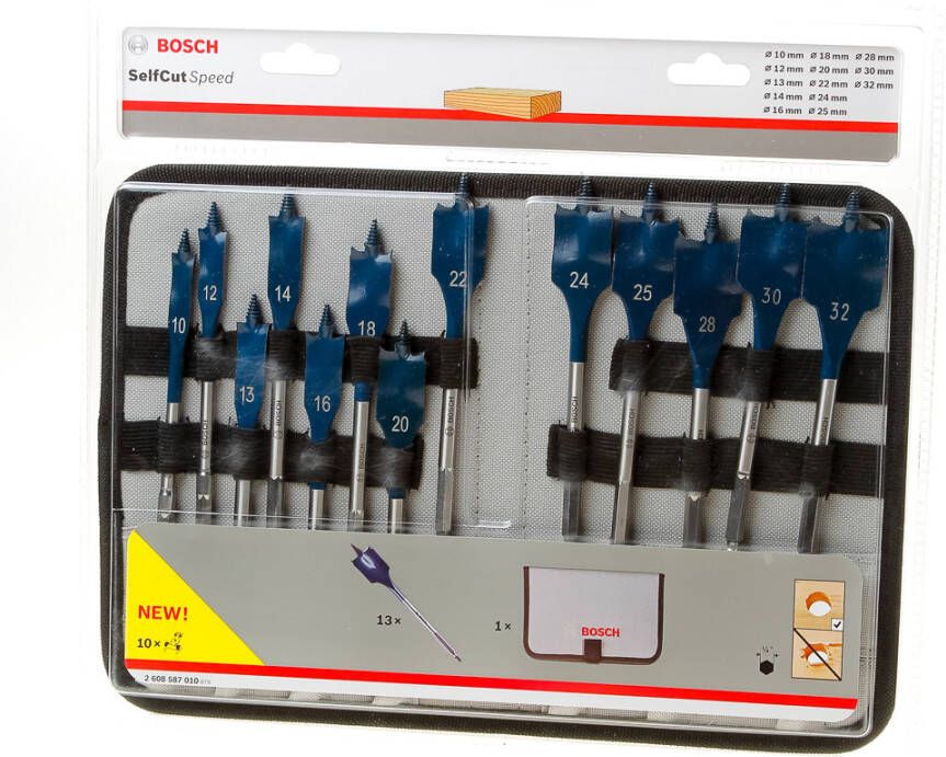 Bosch Speedboorset Selfcut 13dlg 10t m18mm
