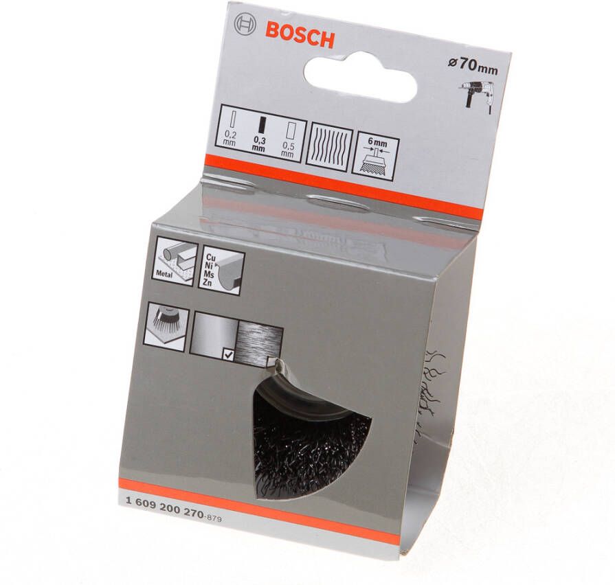 Bosch Accessoires Komstaalborstel 70 mm 0 3 mm 4500 U min 1st 1609200270