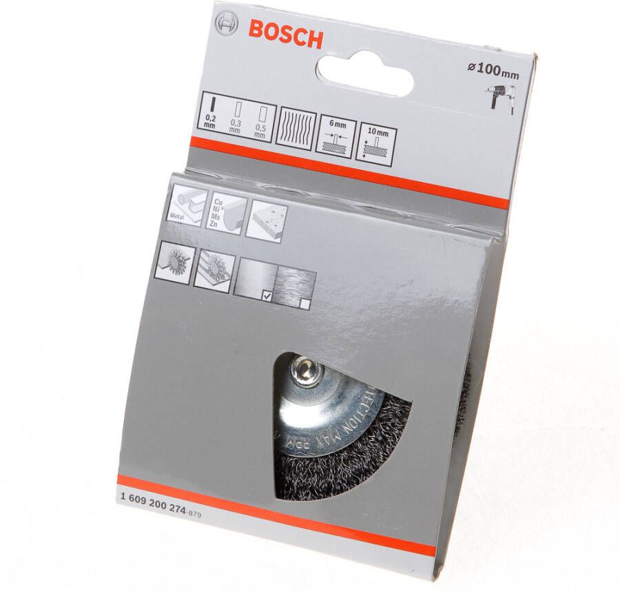 Bosch Accessoires Schijfborstel 100 mm 0 2 mm 4500 U min 10 mm 1st 1609200274