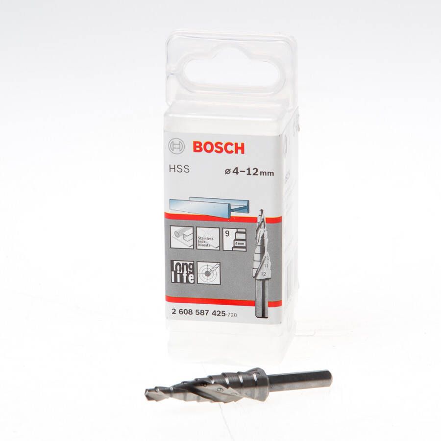 Bosch Trappenboor HSS-G 9 traps 4-12mm