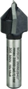 Bosch V-groeffrezen 8 mm D1 16 mm L 16 mm G 45 mm 90° 1st