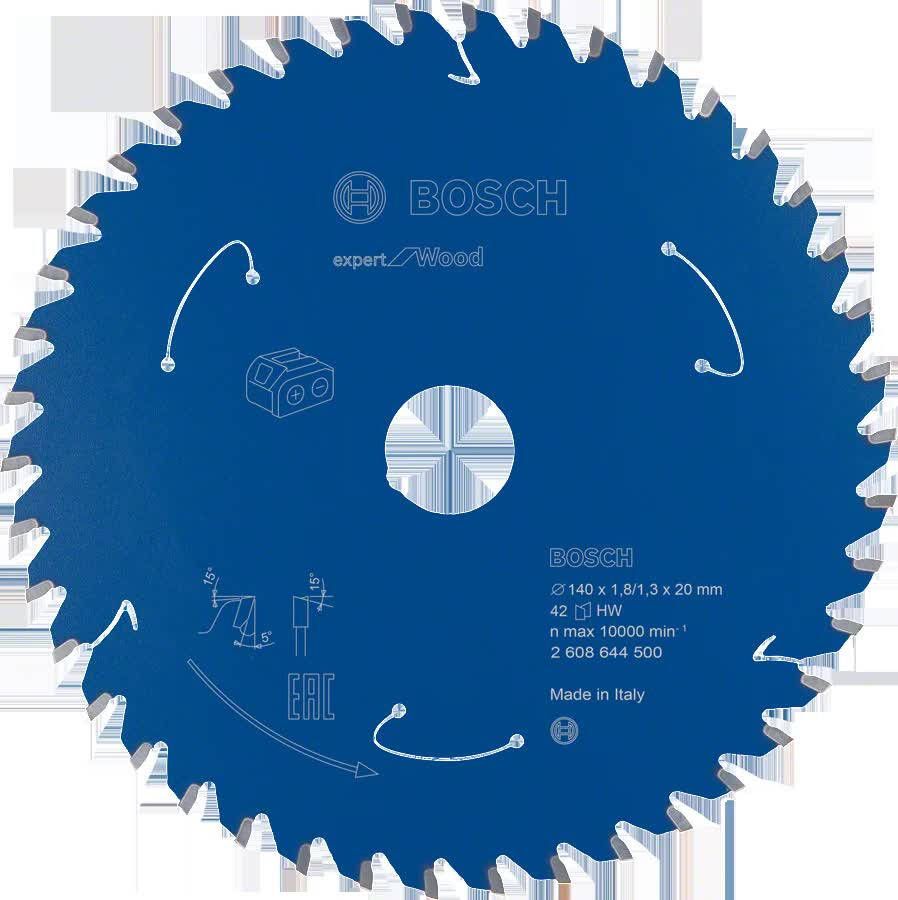 Bosch Accessoires Expert for Wood cirkelzaagblad voor accuzagen 140x1 8 1 3x20 T42 1 stuk(s) 2608644500